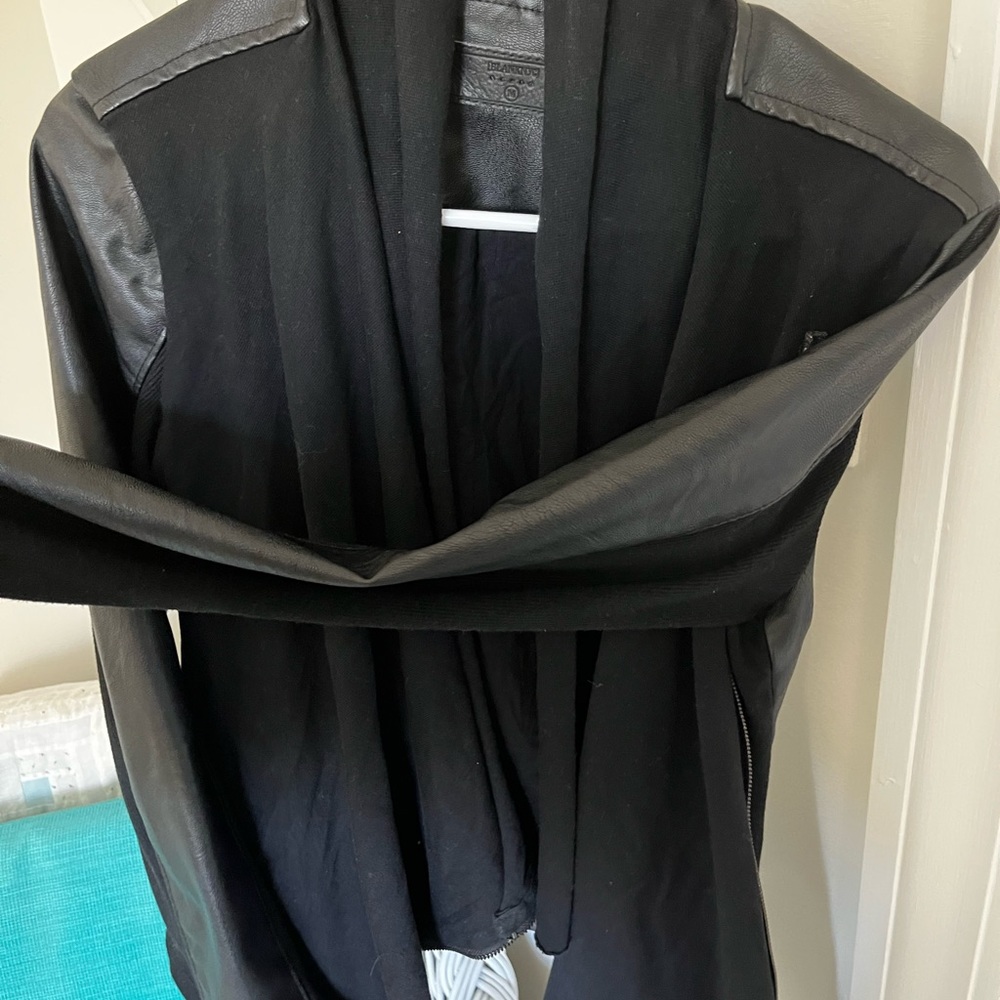 Draped Leather Jacket